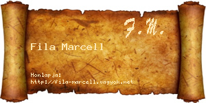 Fila Marcell névjegykártya